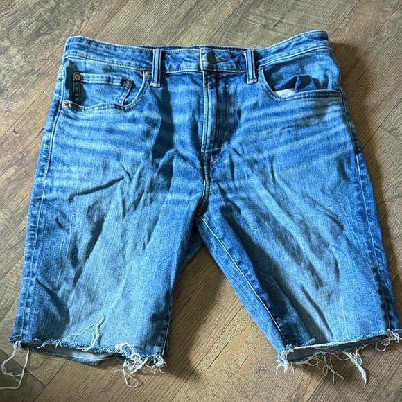 American Eagle Outfitters Distressed Blue Jean Shorts - Picture 1 of 5